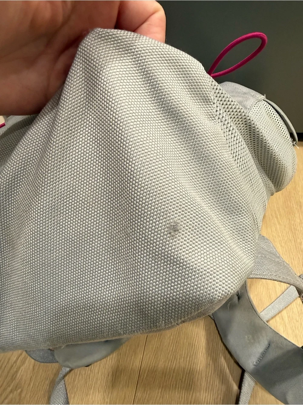 The North Face Jester Backpack Gray Pink FlexVent Hiking School Laptop Bag